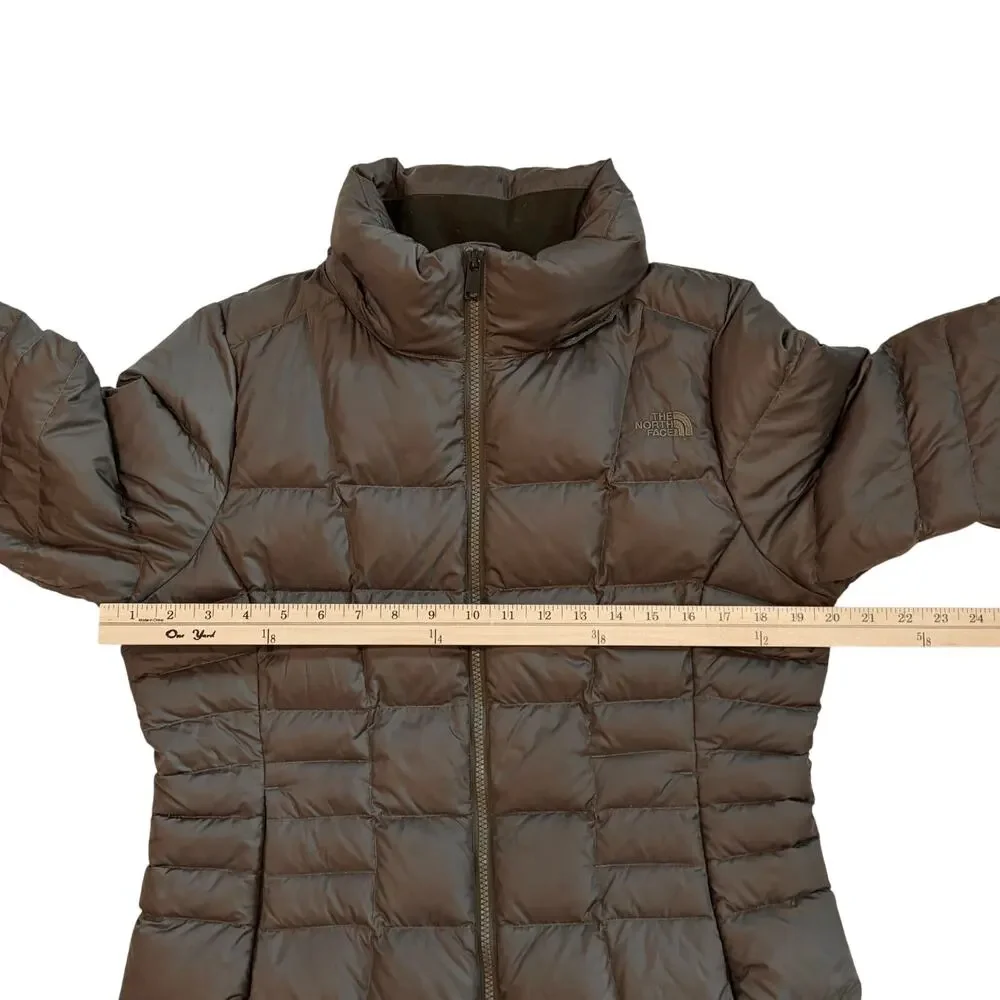The North Face Puffer Jacket Womens Size Medium Green Transit II 550 Down *FLAW*